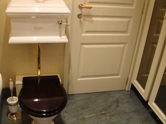 BAGNO PADRONALE. Arredamento personalizzato (BEZUS - LPL). Sanitari (DRUMMONDS).